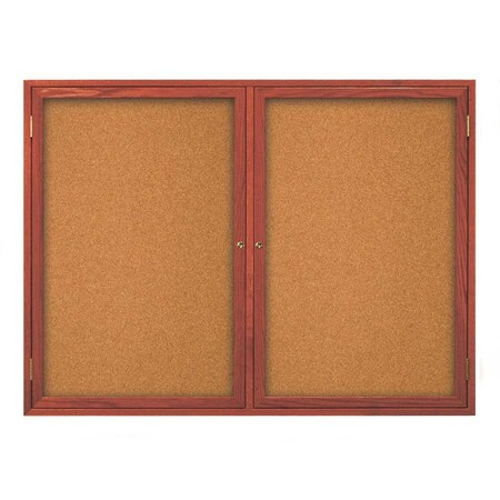 United Visual Products Open Faced Traditional Rounded Corkboard UV643ARC-WHITE-ULTMAR